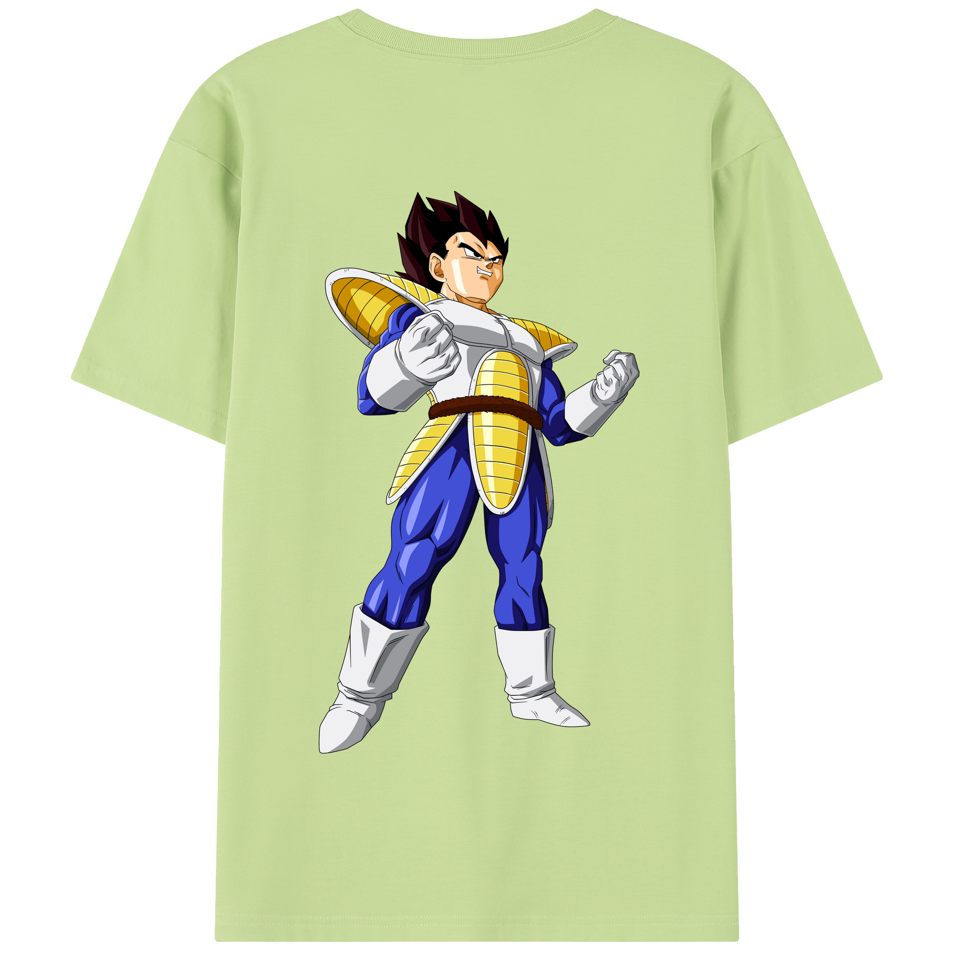 （画像用） ドラゴンボール ベジータ四世（Bejīta Yonsei）DRAGON BALL Vegeta IV 綿100％半袖Tシャツ（背面プリント）